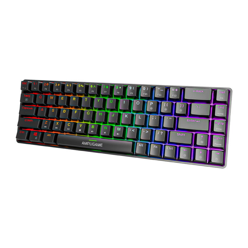 Fifine GK1 mechancial keyboard ,65% RGB (black)_1