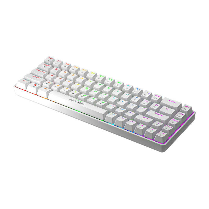 Fifine GK1W mechancial keyboard, 65% RGB (white)_3