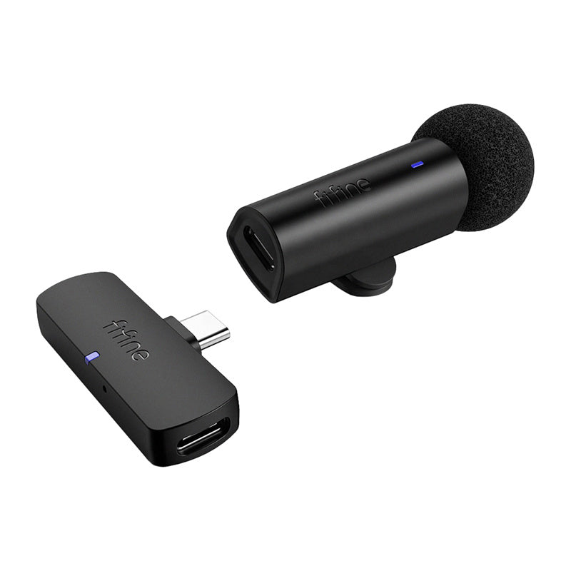 Fifine M6 USB-C wireless tie microphone (black)_0