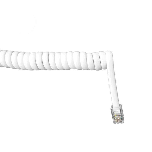 Prolongador de telefone espiral 2,5m a 4m 4 vias branca macho-macho 6v_0