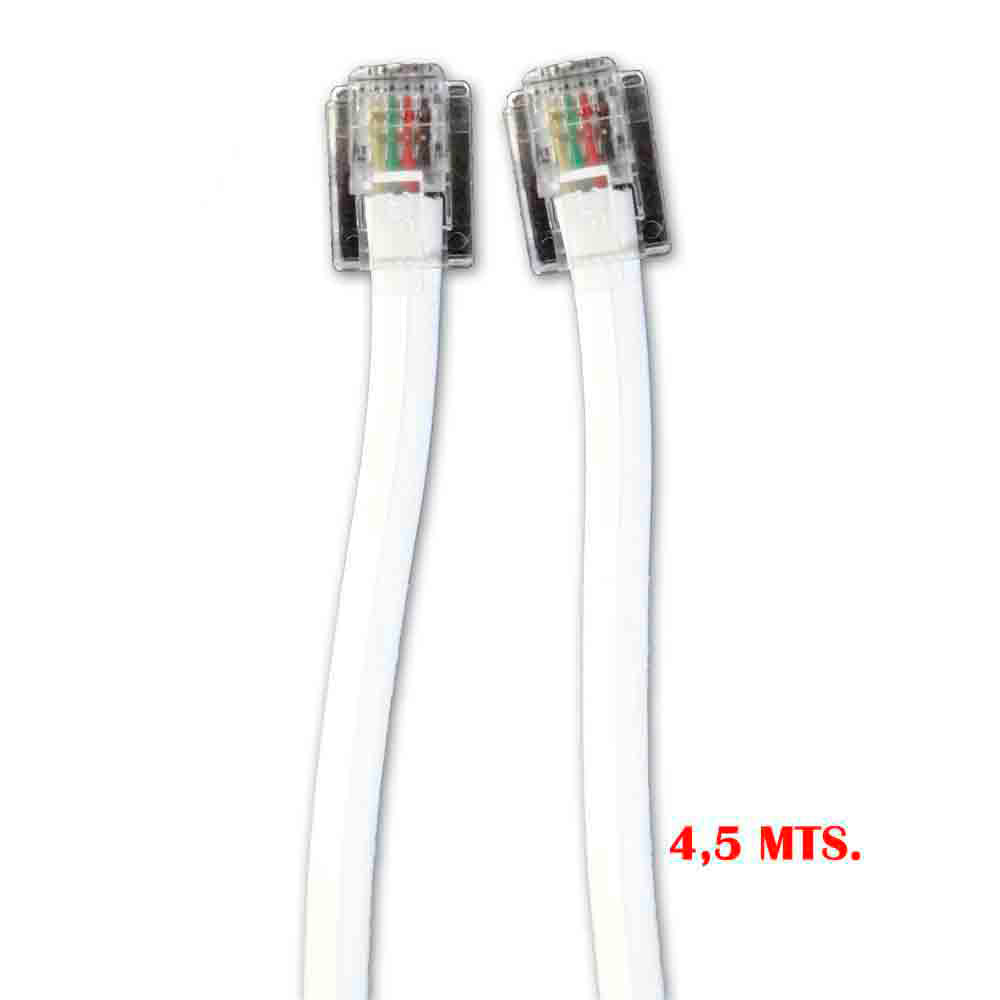 Prolongador de telefone 4,5m 4 vias macho-macho_0