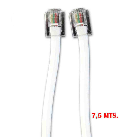 Prolongador de telefone 7,5m 4 vias macho-macho_0
