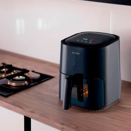 Fritadeira Air Fryer (Sem Óleo) Silver Praga P390ATL 4L 1200W Preta