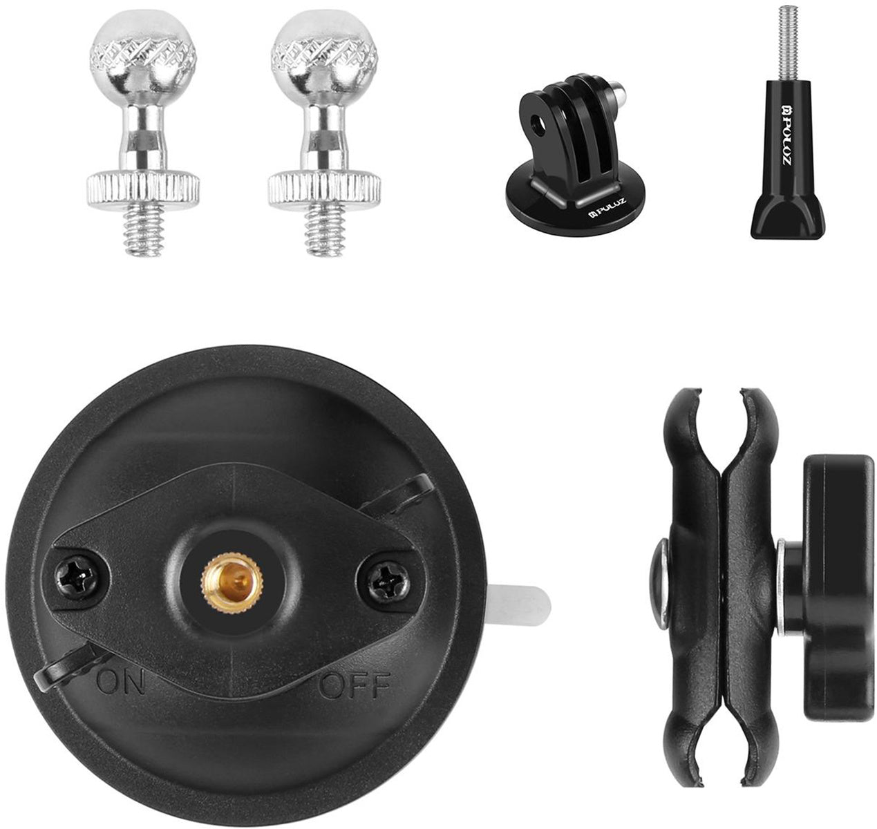 PULUZ Magic Arm Tripod Suction Cup Holder (Black)_1