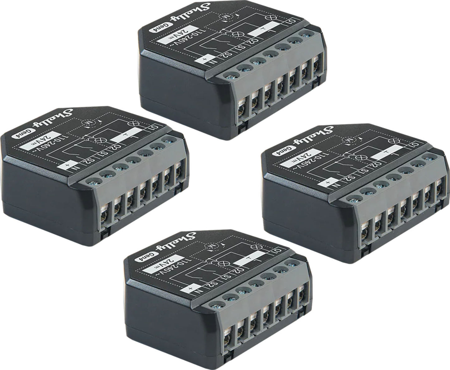 Set of 4 Shelly 2PM Gen4 Zigbee/Matter Controllers_0