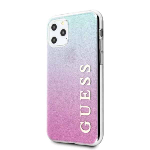 Guess GUHCN58PCUGLPBL iPhone 11 Pro rose blue/pink blue hard case Glitter Gradient_1
