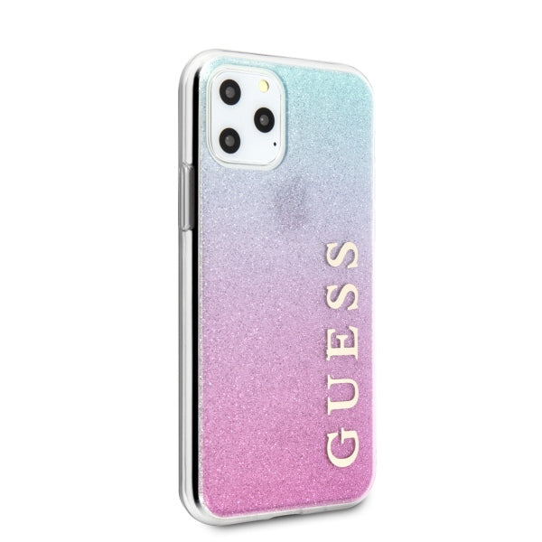 Guess GUHCN58PCUGLPBL iPhone 11 Pro rose blue/pink blue hard case Glitter Gradient_2
