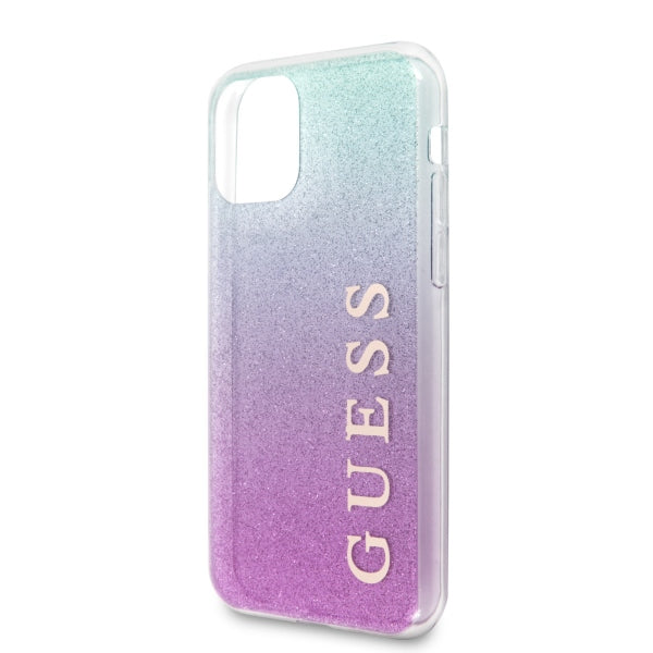 Guess GUHCN58PCUGLPBL iPhone 11 Pro rose blue/pink blue hard case Glitter Gradient_3