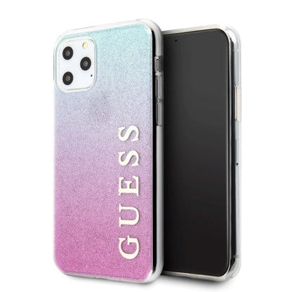 Guess GUHCN65PCUGLPBL iPhone 11 Pro Max rose blue/pink blue hard case Glitter Gradient_0