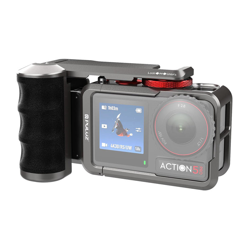 Metal protective case with Puluz handle for DJI Osmo Action 5 Pro / Action 4 / Action 3_0