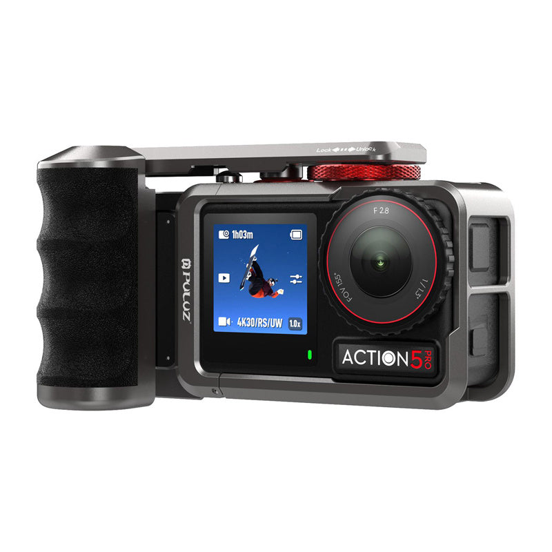 Metal protective case with Puluz handle for DJI Osmo Action 5 Pro / Action 4 / Action 3_1