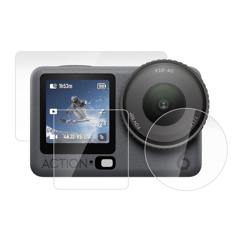 Puluz tempered glass set for DJI Osmo Action 6 (3 pcs)._0