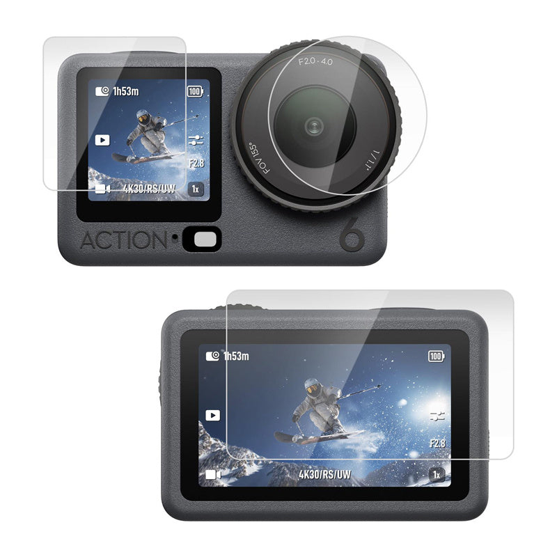 Puluz tempered glass set for DJI Osmo Action 6 (3 pcs)._1