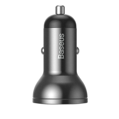 Baseus 2x USB 4.8A 24W car charger with LCD + 3in1 cable USB - USB Type C / micro USB / Lightning 1.2m black (TZCCBX-0G)_6