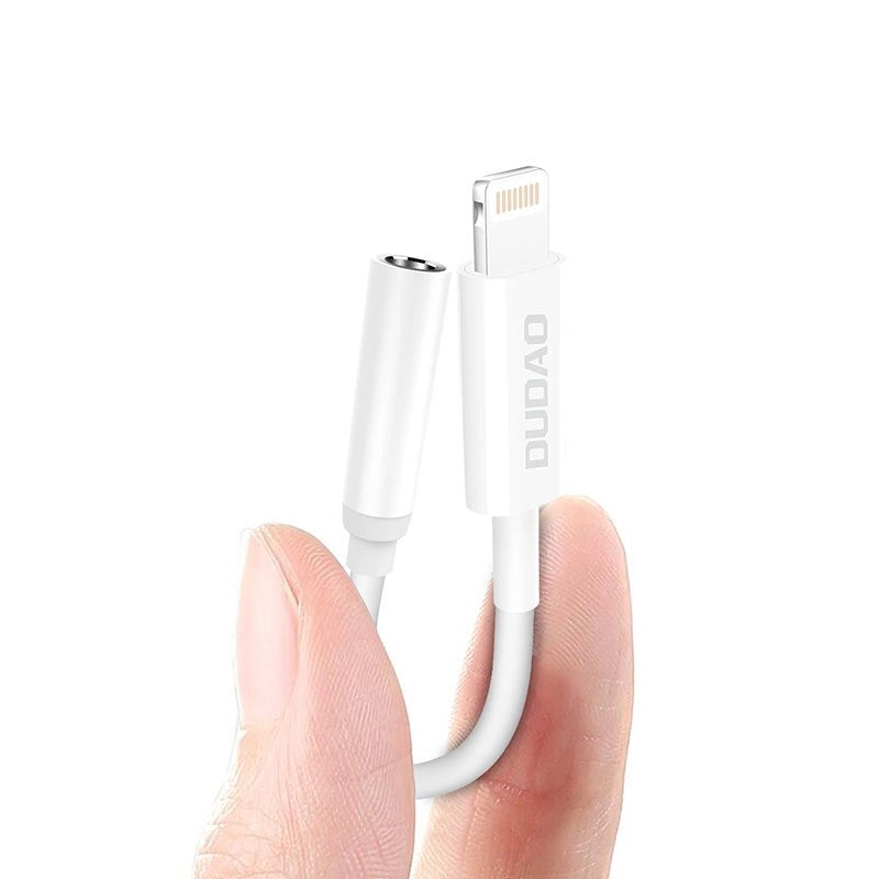 Dudao audio adapter headphone adapter from Lightning to 3.5 mm mini jack white (L16i white)_1