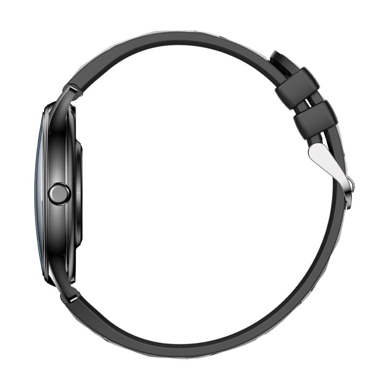 COLMI L28 Smart Watch (black silicone + black leather strap)_2