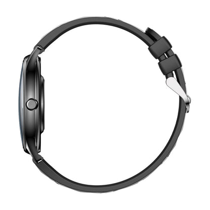 COLMI L28 Smart Watch (black silicone + black leather strap)_2