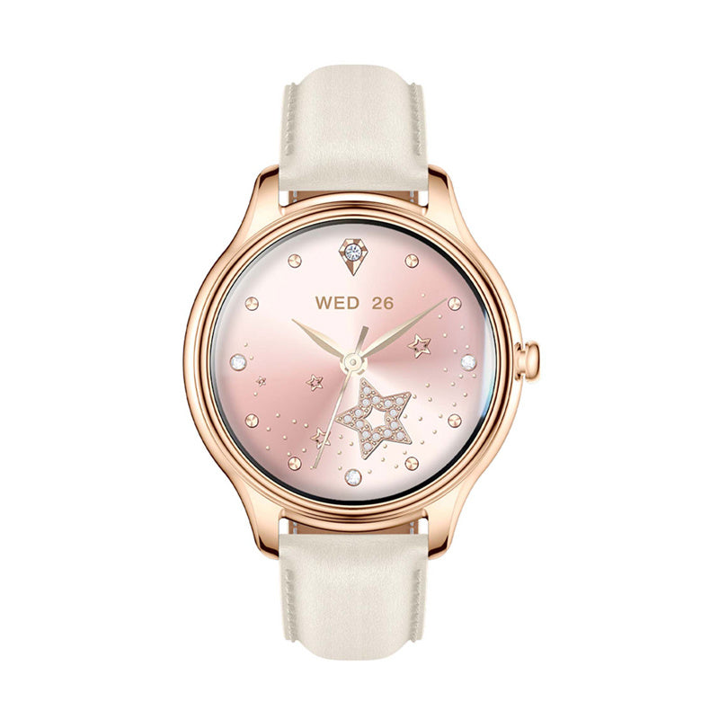 COLMI L28 Smart Watch (Gold + gold leather strap)_2