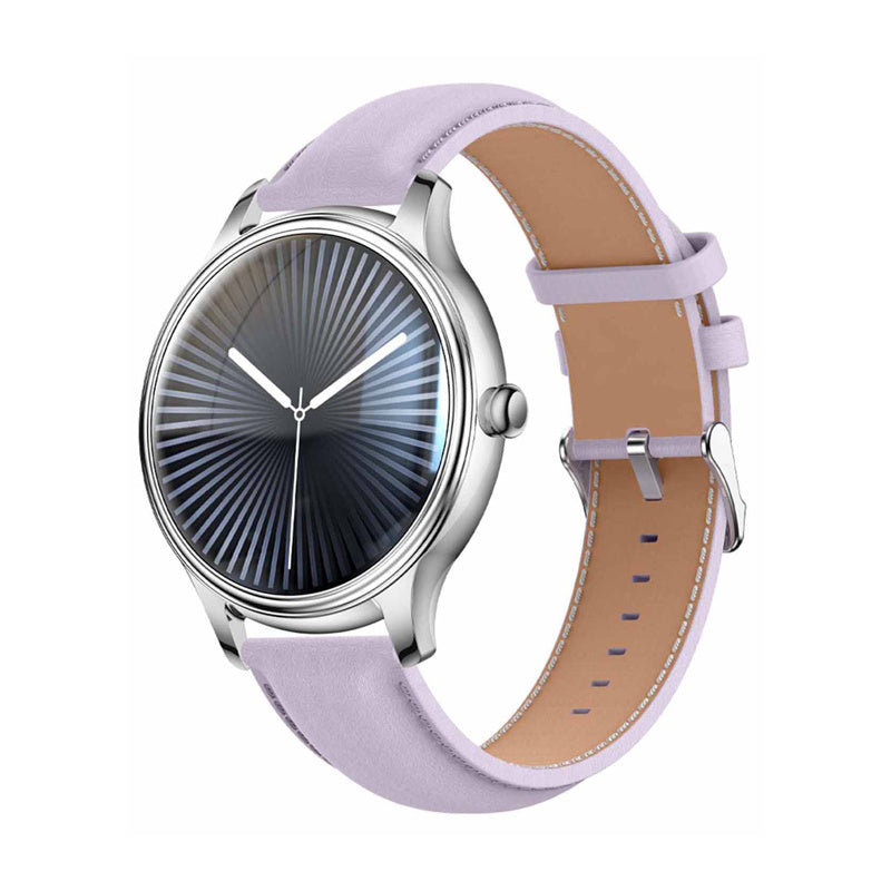 COLMI L28 Smart Watch (silver-purple + purple leather strap)_0