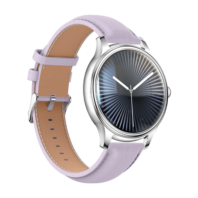 COLMI L28 Smart Watch (silver-purple + purple leather strap)_1