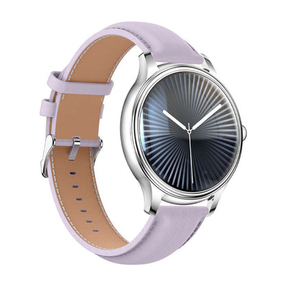 COLMI L28 Smart Watch (silver-purple + purple leather strap)_1