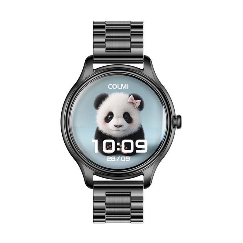 COLMI L28 Smart Watch (black + black steel strap)_0
