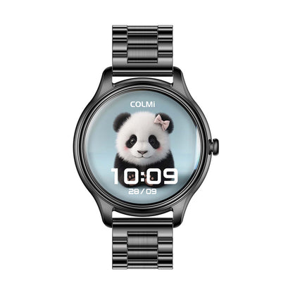 COLMI L28 Smart Watch (black + black steel strap)_0