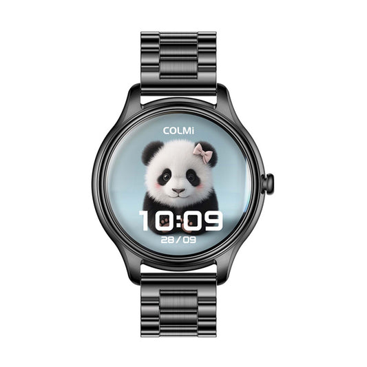 COLMI L28 Smart Watch (black + black steel strap)_0