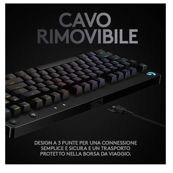 LOGITECH G PRO MECHANICAL GAMING KEYBOARD - BLACK - ITA - CENTRAL-419_0