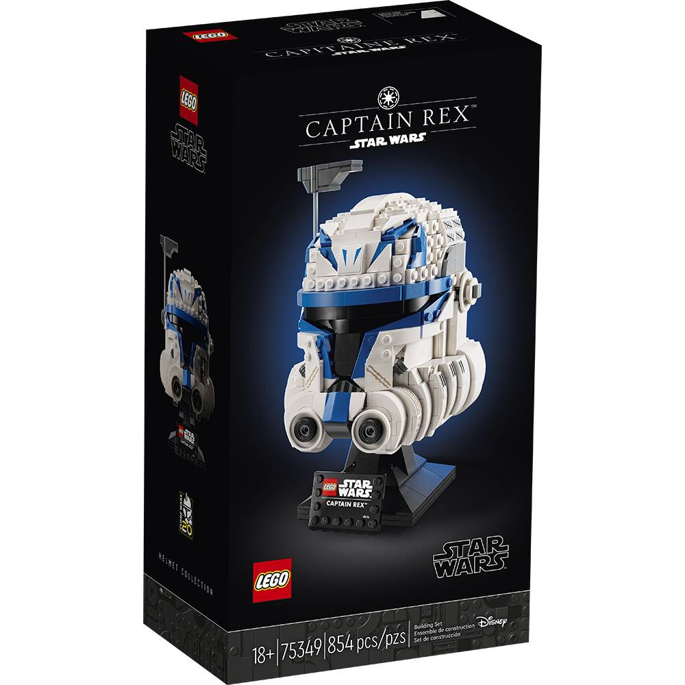 LEGO Star Wars: Capacete do Capitão Rex | Idades 18+ | 854 Peças | Item 75349