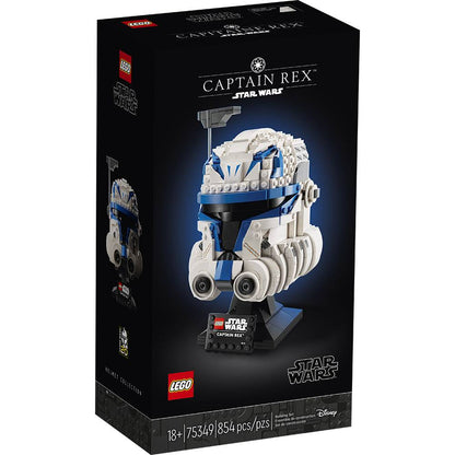 LEGO Star Wars: Capacete do Capitão Rex | Idades 18+ | 854 Peças | Item 75349