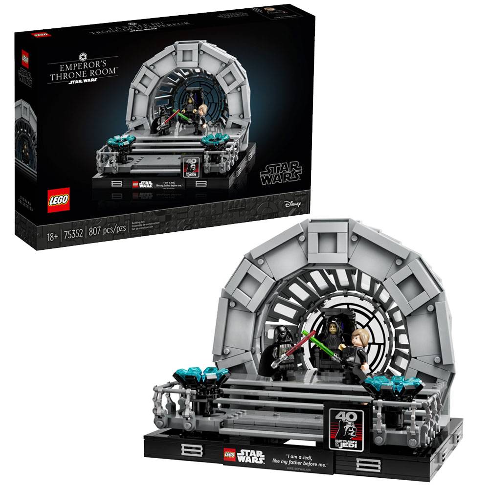 LEGO Star Wars: Diorama da Sala do Trono do Imperador | Idades 18+ | 807 Peças | Item 75352
