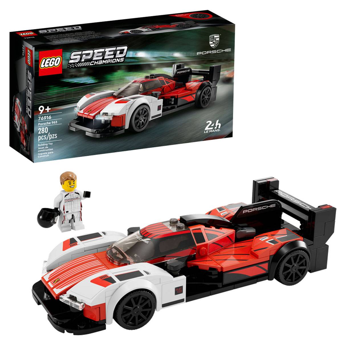 LEGO Speed Champions: Porsche 963 | Idades 9+ | 280 Peças | Item 76916