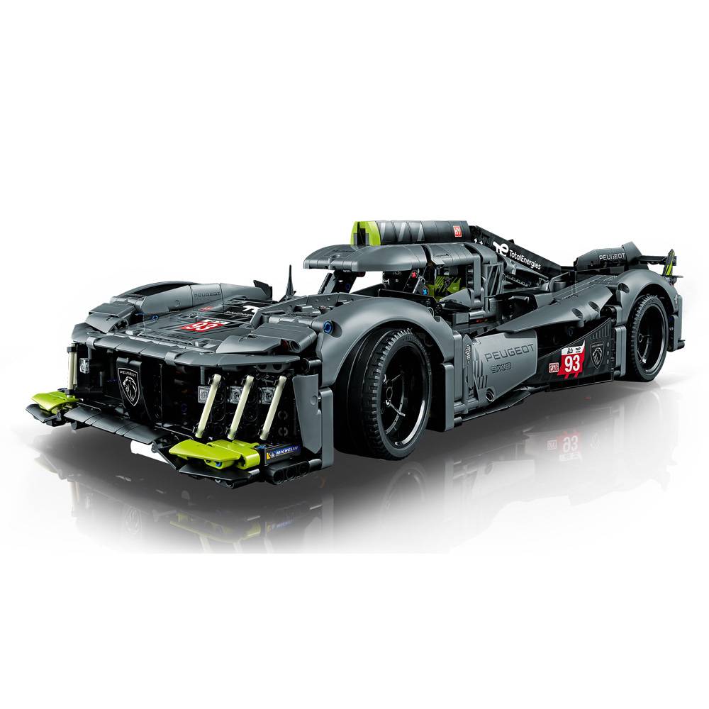 LEGO Technic: PEUGEOT 9X8 24H Le Mans Hybrid Hypercar | Idades 18+ | 1775 Peças | Item 42156