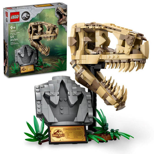 LEGO Jurassic World: Fósseis de Dinossauros: T-Rex – Caveira | Idades 9+ | 577 Peças | Item 76964
