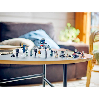 LEGO Star Wars: Pacote de Combate Clone Trooper™ e Battle Droid™ | Idades 7+ | 215 Peças | Item 75372