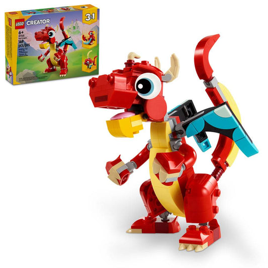 LEGO Creator 3-in-1: Dragão Vermelho | Idades 6+ | 149 Peças | Item 31145