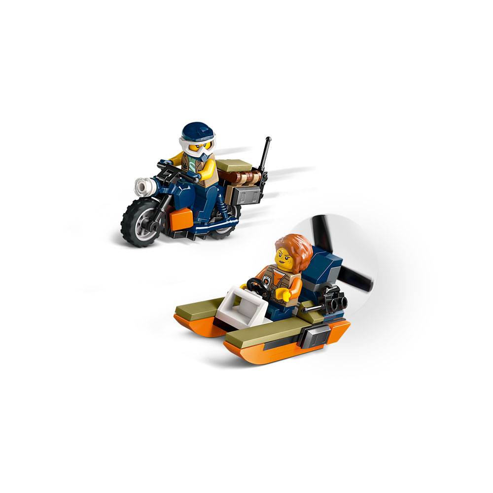 LEGO City: Helicóptero Explorador da Selva no Acampamento | Idades 8+ | 881 Peças | Item 60437