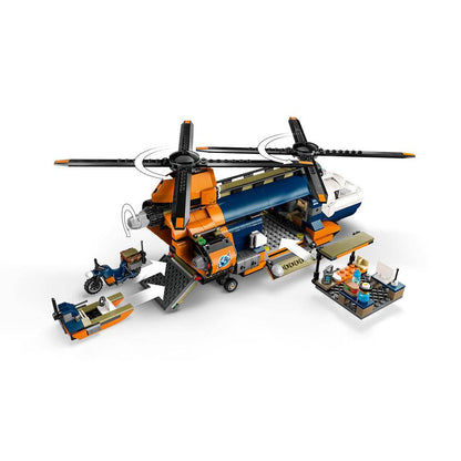 LEGO City: Helicóptero Explorador da Selva no Acampamento | Idades 8+ | 881 Peças | Item 60437