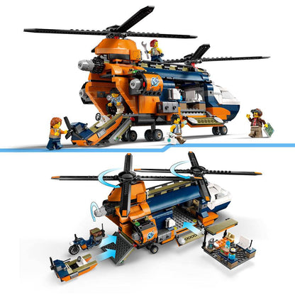 LEGO City: Helicóptero Explorador da Selva no Acampamento | Idades 8+ | 881 Peças | Item 60437