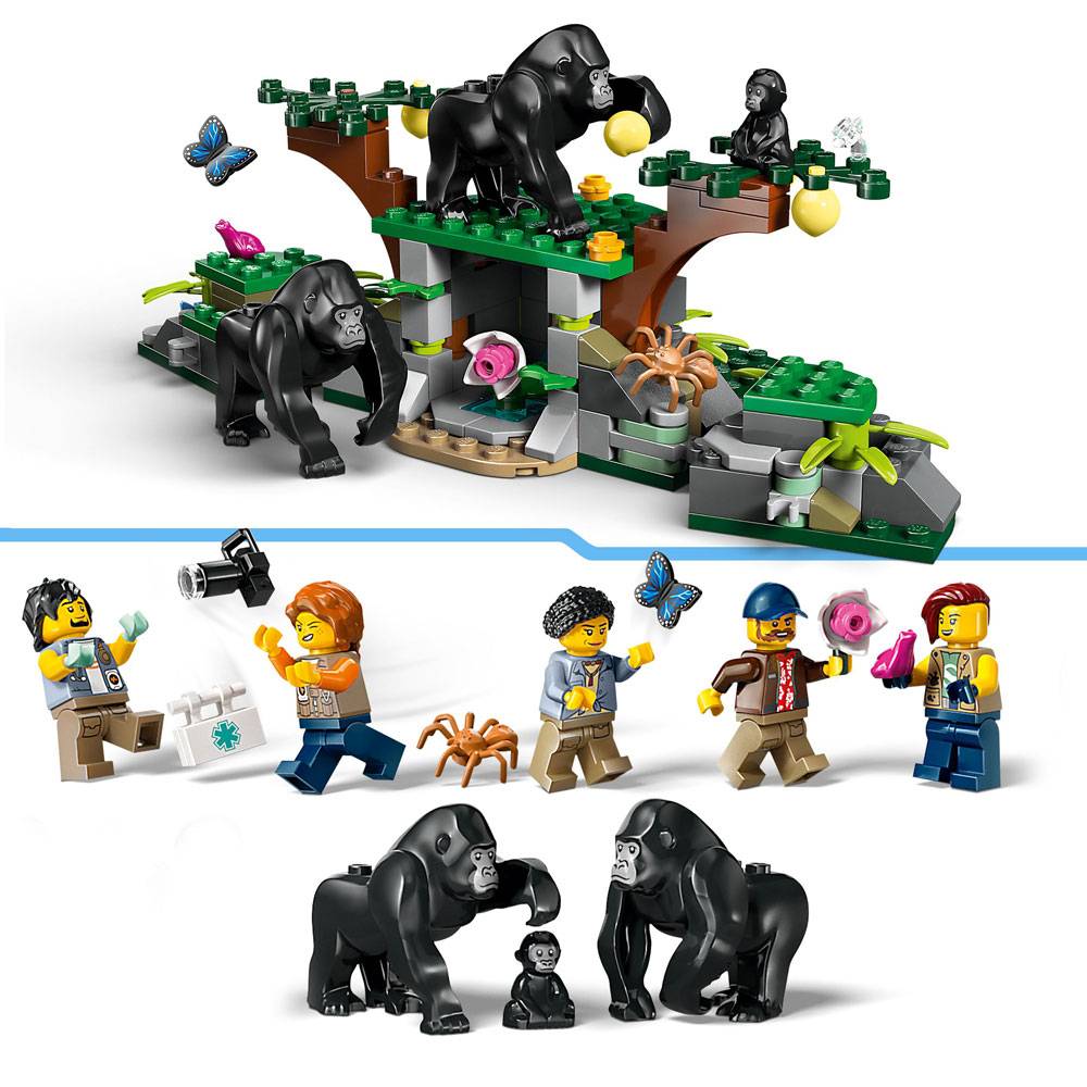 LEGO City: Helicóptero Explorador da Selva no Acampamento | Idades 8+ | 881 Peças | Item 60437