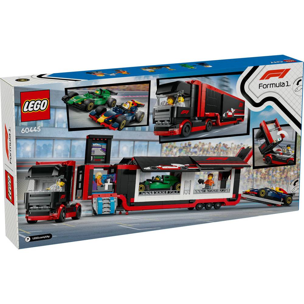 LEGO City: Camião de F1® com Carros de F1® RB20 e AMR24 | Idades 8+ | 1086 Peças | Item 60445