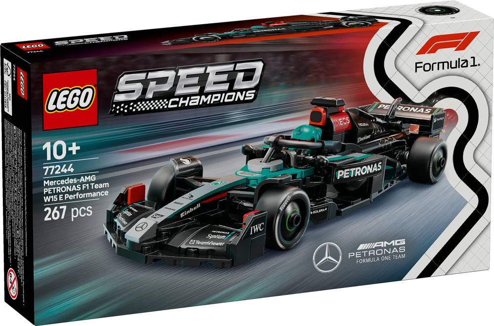 LEGO Speed Champions: Carro de Corrida Mercedes-AMG F1® W15 | Idades 10+ | 267 Peças | Item 77244