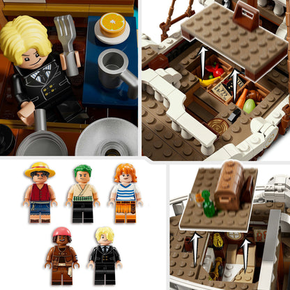 LEGO One Piece: O Navio Pirata Going Merry | Idades 10+ | 1376 Peças | Item 75639