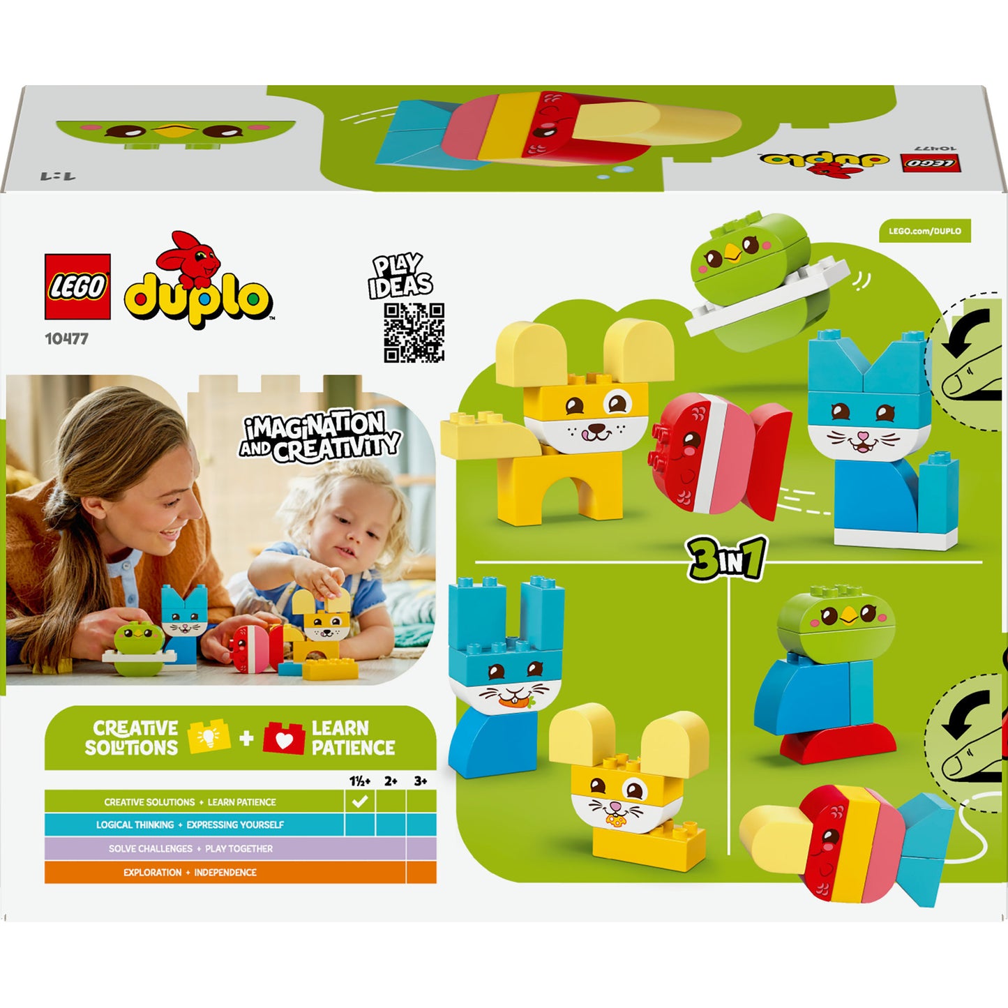 LEGO DUPLO My First Animais Criativos Adoráveis 3 em 1 10477