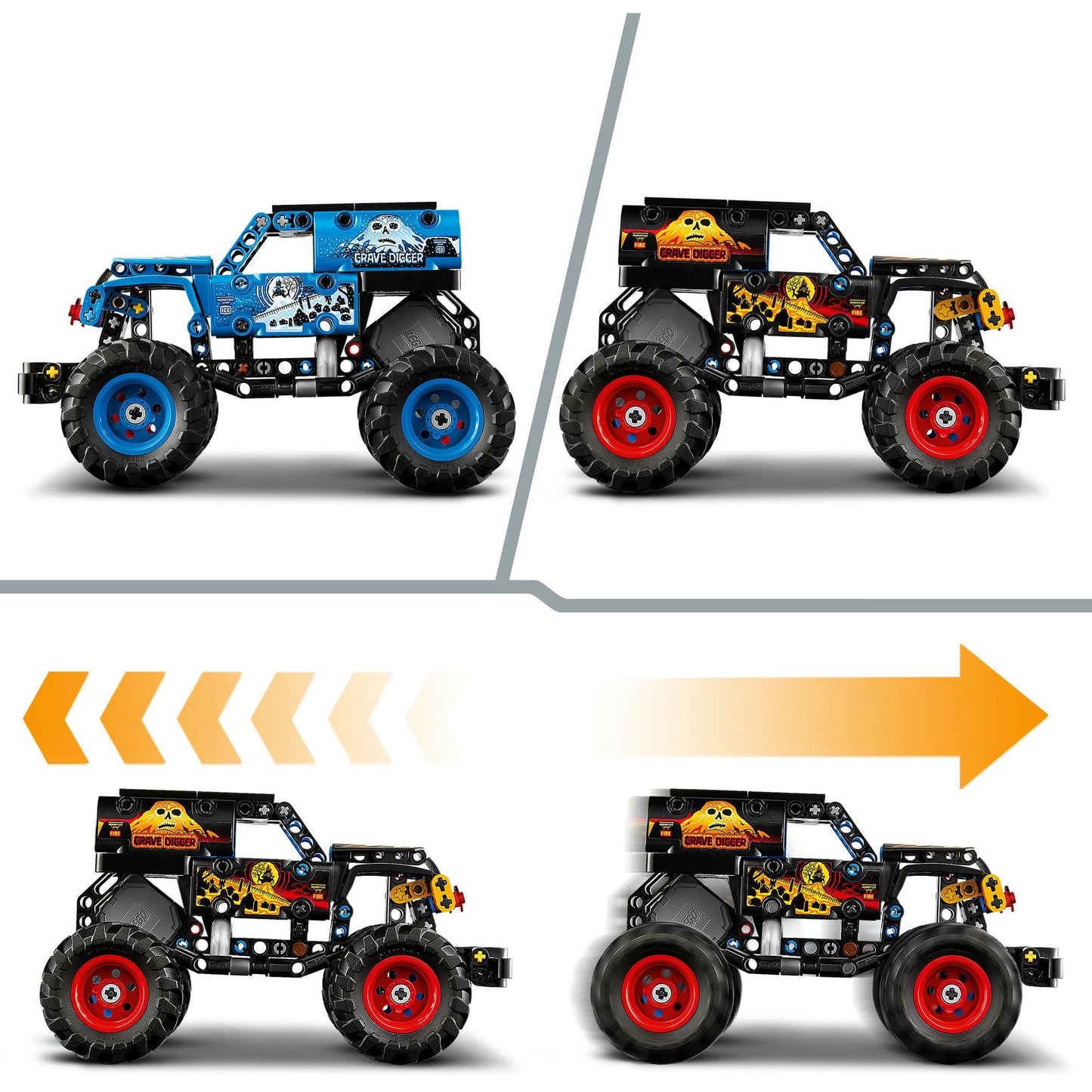 LEGO Technic Monster Jam Grave Digger Fogo e Gelo 42219