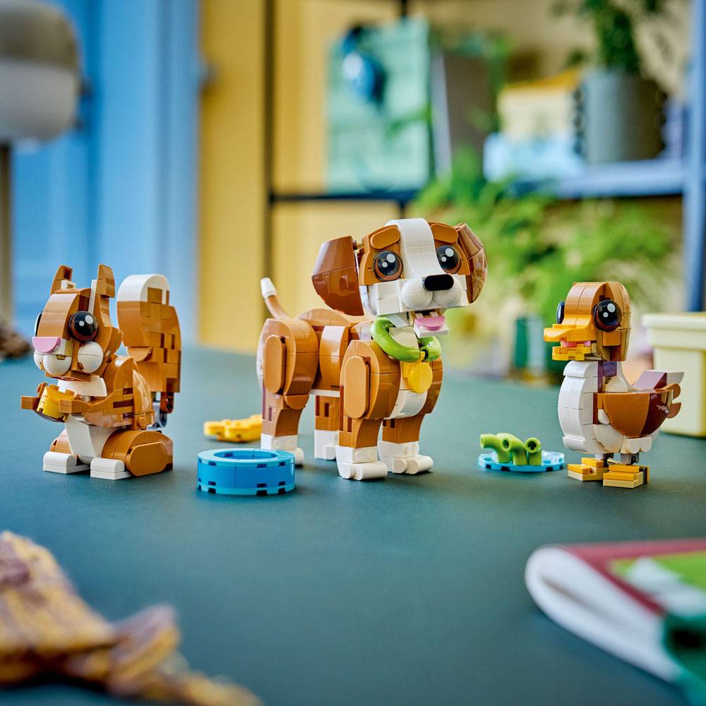 LEGO Creator 3 em 1 Animais Adoráveis Cachorrinho Brincalhão 31382 336 Peças