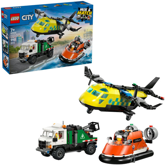 LEGO City Airplane Service Truck & Hovercraft Remix 60505