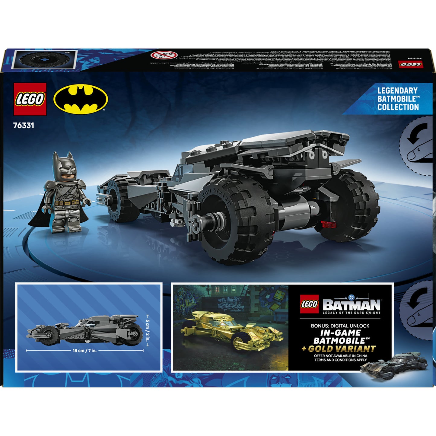 LEGO DC Batman vs Superman Batmobile 76331 220 Peças
