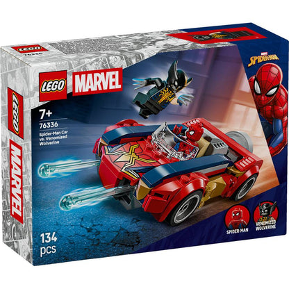 LEGO Marvel Carro do Spider-Man vs Wolverine Venomizado 76336 134 Peças